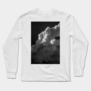 Clouds 4 In Black and White Long Sleeve T-Shirt